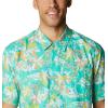 imageColumbia Mens Trollers Best Short Sleeve ShirtElectric Turquoise Festive Fishin Print