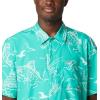 imageColumbia Mens Trollers Best Short Sleeve ShirtElectric Turquoise Mighty Marlins Print