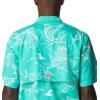 imageColumbia Mens Trollers Best Short Sleeve ShirtElectric Turquoise Mighty Marlins Print