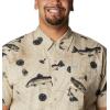 imageColumbia Mens Trollers Best Short Sleeve ShirtFossil Freshwater Dryfly Print