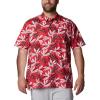 imageColumbia Mens Trollers Best Short Sleeve ShirtRed Hibiscus Tuna Paradise Print