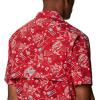imageColumbia Mens Trollers Best Short Sleeve ShirtRed Spark Americana Fishing Print
