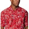 imageColumbia Mens Trollers Best Short Sleeve ShirtRed Spark Americana Fishing Print