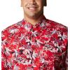 imageColumbia Mens Trollers Best Short Sleeve ShirtRed Spark Fireworks Fish Print
