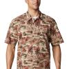 imageColumbia Mens Trollers Best Short Sleeve ShirtRed Spark Polynesian Print