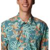 imageColumbia Mens Trollers Best Short Sleeve ShirtTranquil Teal Wildwaters Print