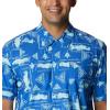 imageColumbia Mens Trollers Best Short Sleeve ShirtVivid Blue Anchors Up