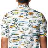 imageColumbia Mens Trollers Best Short Sleeve ShirtWhite Watercolor Island Print
