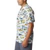 imageColumbia Mens Trollers Best Short Sleeve ShirtWhite Watercolor Island Print