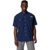 imageColumbia Mens PFG Bahama II Short Sleeve Fishing Shirt Collegiate Navy XLarge