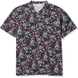 imageColumbia Mens Trollers Best Short Sleeve ShirtCollegiate Navy Americana Fishing Print