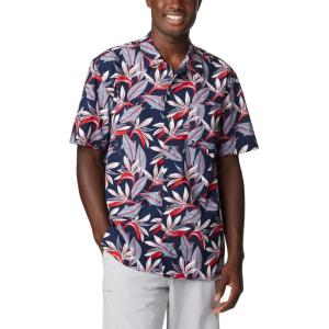 imageColumbia Mens Trollers Best Short Sleeve ShirtCollegiate Navy Tuna Paradise Print