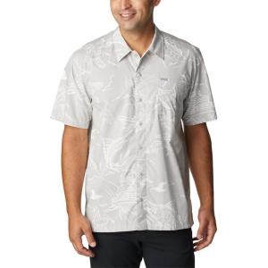 imageColumbia Mens Trollers Best Short Sleeve ShirtCool Grey Mighty Marlins Print