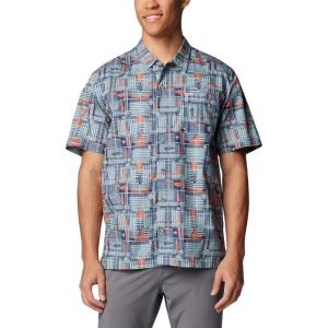 imageColumbia Mens Trollers Best Short Sleeve ShirtCrushed Blue Tikiplaid