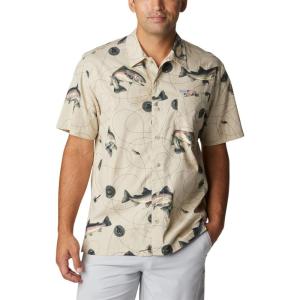 imageColumbia Mens Trollers Best Short Sleeve ShirtFossil Freshwater Dryfly Print