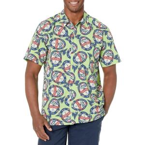 imageColumbia Mens Trollers Best Short Sleeve ShirtLime Glow Holiday Spirits Print