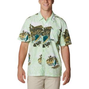 imageColumbia Mens Trollers Best Short Sleeve ShirtLime Glow Sailfish Village Print