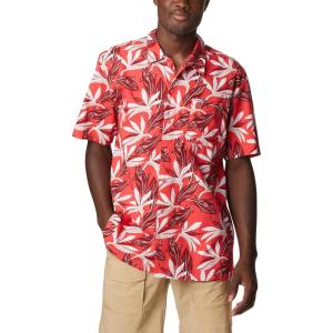 imageColumbia Mens Trollers Best Short Sleeve ShirtRed Hibiscus Tuna Paradise Print