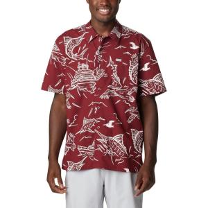 imageColumbia Mens Trollers Best Short Sleeve ShirtRed Jasper Mighty Marlins Print