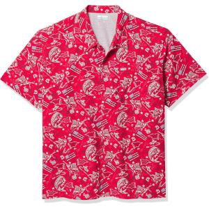 imageColumbia Mens Trollers Best Short Sleeve ShirtRed Spark Americana Fishing Print