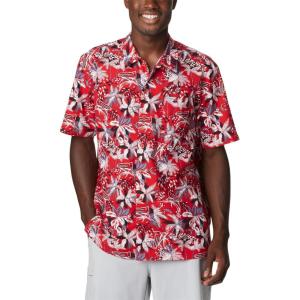 imageColumbia Mens Trollers Best Short Sleeve ShirtRed Spark Fireworks Fish Print