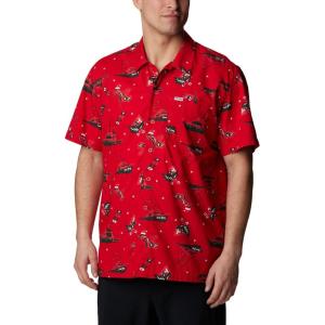 imageColumbia Mens Trollers Best Short Sleeve ShirtRed Spark Reel Joy Print