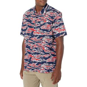 imageColumbia Mens Trollers Best Short Sleeve ShirtRed Spark Rough Waves Print