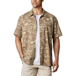 imageColumbia Mens Trollers Best Short Sleeve ShirtSage Freshwater Roots Print