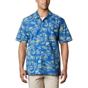 imageColumbia Mens Trollers Best Short Sleeve ShirtVivid Blue Freshwater Roots Print