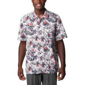 imageColumbia Mens Trollers Best Short Sleeve ShirtWhite Fireworks Fish Print