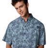 imageColumbia Mens Super Tamiami Long Sleeve ShirtCrushed Blue Marlin Palms