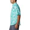 imageColumbia Mens Super Tamiami Long Sleeve ShirtElectric Turquoise Hawaiian Throwback Print