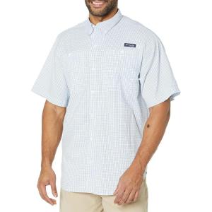 imageColumbia Mens Super Tamiami Long Sleeve ShirtVivid Blue Multi Gingham