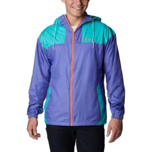 imageColumbia Mens Flash Challenger WindbreakerPurple LotusBright Aqua