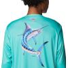 imageColumbia Mens Terminal Tackle PFG Carey Chen LsElectric TurquoiseMarlin