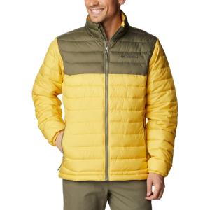imageColumbia Mens Powder Lite JacketGolden NuggetStone Green