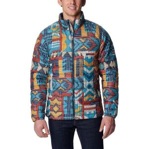 imageColumbia Mens Powder Lite JacketWarp Red Pathways Print