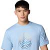 imageColumbia Mens Kwick Hike Graphic Short Sleeve TeeRipple Blue HeatherPeaked Lifestyle