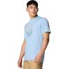 imageColumbia Mens Kwick Hike Graphic Short Sleeve TeeRipple Blue HeatherPeaked Lifestyle