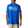 imageColumbia Mens PFG Fish Flag Tech Tee SsBlue MacawCompass Blue Gradient