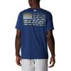 imageColumbia Mens PFG Fish Flag Tech Tee SsCarbonCypress Gradient