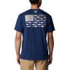 imageColumbia Mens PFG Fish Flag Tech Tee SsCarbonFossil Bass Flag Graphic