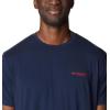 imageColumbia Mens PFG Fish Flag Tech Tee SsCollegiate Navy  Red Spark Gradient