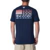imageColumbia Mens PFG Fish Flag Tech Tee SsCollegiate NavySunset Red Gradient