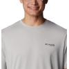 imageColumbia Mens PFG Fish Flag Tech Tee SsCool GreyBlack Gradient Graphic