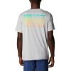imageColumbia Mens PFG Fish Flag Tech Tee SsCool GreyElectric Turquoise Gradient
