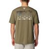 imageColumbia Mens PFG Fish Flag Tech Tee SsCypressGraphite Gradient