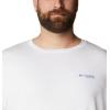 imageColumbia Mens PFG Fish Flag Tech Tee SsWhiteBlue Macaw Gradient