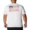 imageColumbia Mens PFG Fish Flag Tech Tee SsWhiteRed Spark Gradient