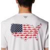 imageColumbia Mens PFG Fish Flag Tech Tee SsWhiteStatetriot Usa Graphic
